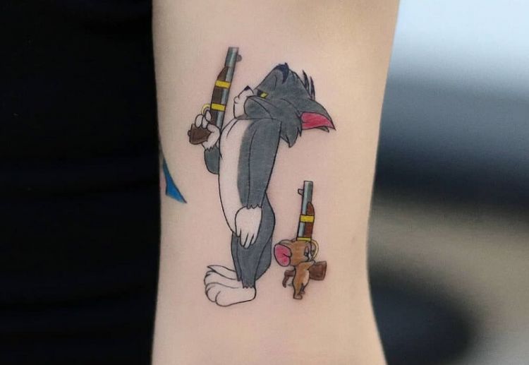 Unusual Tattoos With a Mix of Famous Paintings and Pop Culture Characters